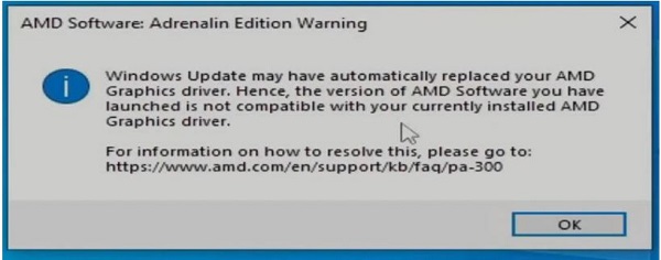 Lỗi AMD Software Adrenalin Edition Warning, Fix Thế Nào?