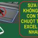 không hiện con trỏ chuột trong excel