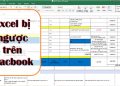 Excel bị ngược trên Macbook