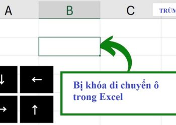 Bị khóa di chuyển ô trong Excel