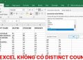 Excel không có distinct count
