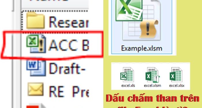 file Excel bị dấu chấm than