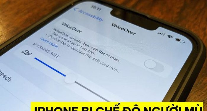 iPhone bị chế độ người mù