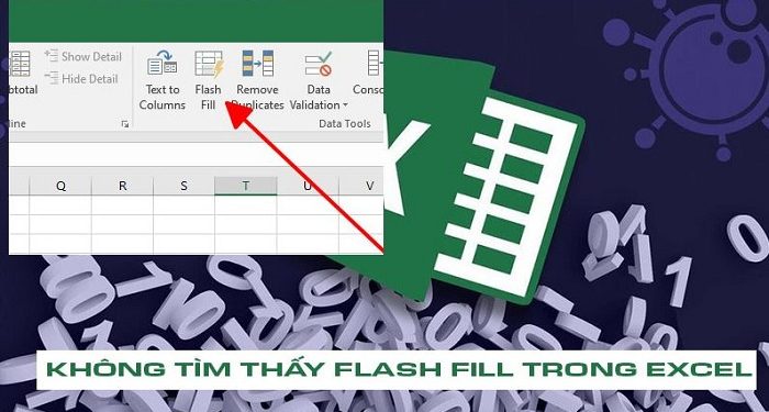 không tìm thấy Flash Fill trong Excel