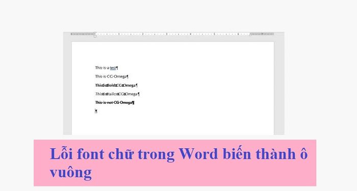 Lỗi font chữ trong Word biến thành ô vuông