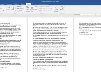 Word bị hiển thị nhiều trang