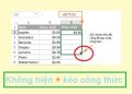 Excel không hiện dấu cộng kéo công thức