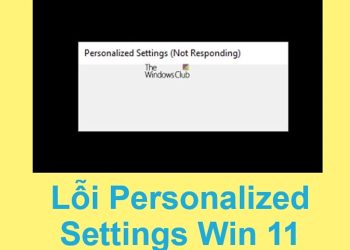 Lỗi Personalized Settings Win 11