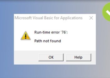 Lỗi Path not found trong Excel