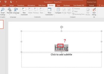 Đánh chữ trong PowerPoint bị mất dấu