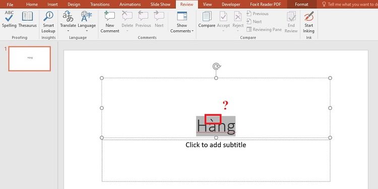 Đánh chữ trong PowerPoint bị mất dấu