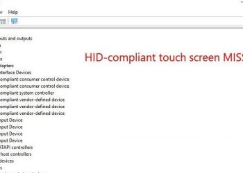 không có HID-compliant touch screen