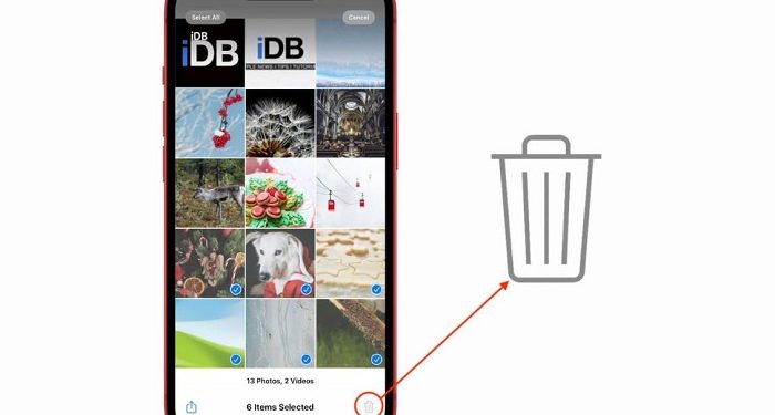 Không xóa được ảnh trong thùng rác iPhone