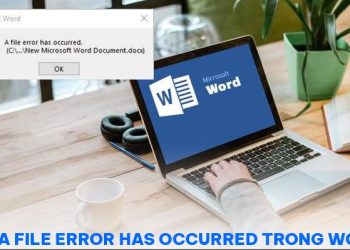 Lỗi a file error has occurred trong Word