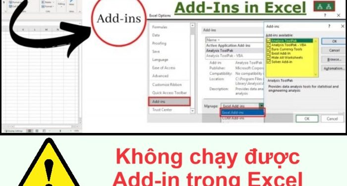 Sửa lỗi Không chạy được Add-in trong Excel nhanh