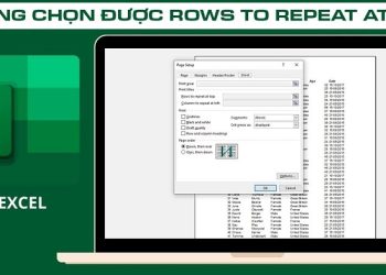không chọn được Rows to repeat at top