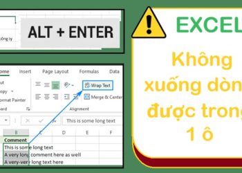 FIX lỗi Excel không xuống dòng được trong 1 ô