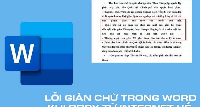 lỗi giản chữ trong Word khi copy từ internet