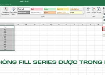 lỗi không Fill Series được trong Excel