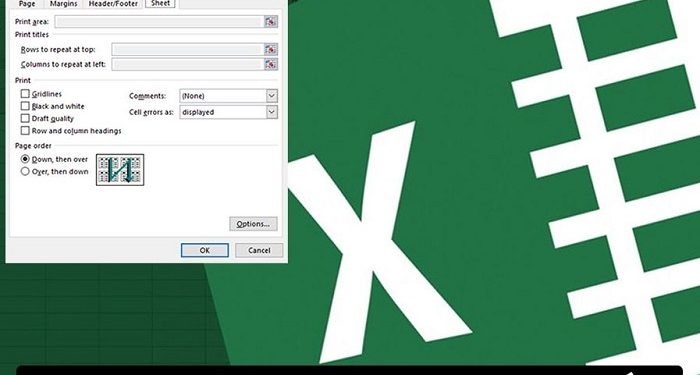 Print title trong Excel bị khóa