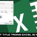 Print title trong Excel bị khóa