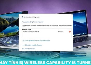 sửa máy tính bị wireless capability is turned off