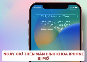 ngày giờ trên màn hình khóa iPhone