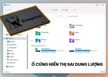 Ổ cứng hiển thị sai dung lượng