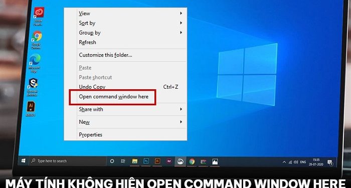 không hiện open command window here