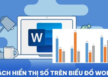 cách hiển thị số trên biểu đồ Word