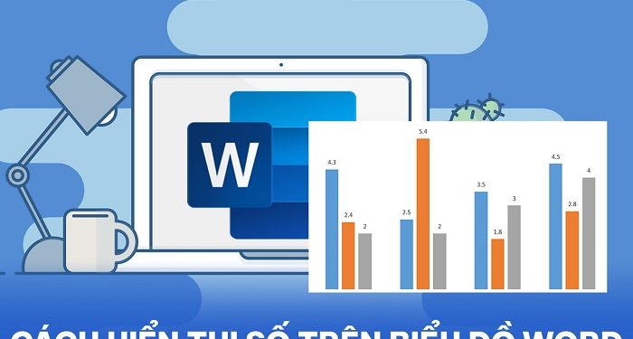 cách hiển thị số trên biểu đồ Word