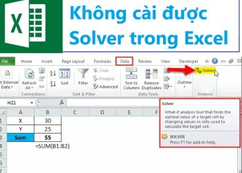 Không cài được Solver trong Excel phải làm sao?