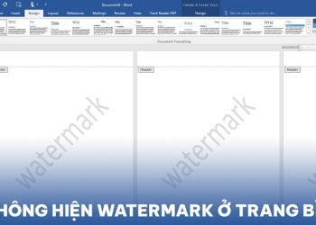 không hiện watermark ở trang bìa