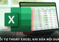 lỗi tự thoát Excel khi sửa nội dung
