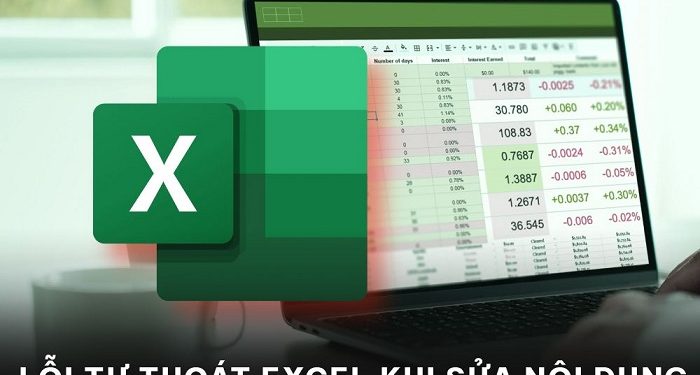 lỗi tự thoát Excel khi sửa nội dung