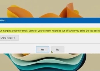 [Sửa] Word báo Your margins are pretty small 