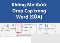 Sao không Mở được Drop Cap trong Word [SỬA]