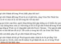 Lỗi gõ chữ đ thành dđ trong Word