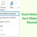 Excel không có Sort Oldest to Newest