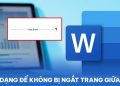 định dạng để không bị ngắt trang giữa đoạn