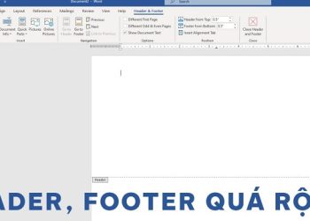 Header, Footer quá rộng