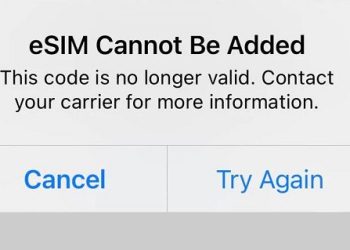 iPhone không add được eSIM