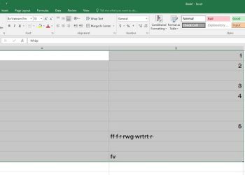 lỗi Excel bị gạch ngang chữ