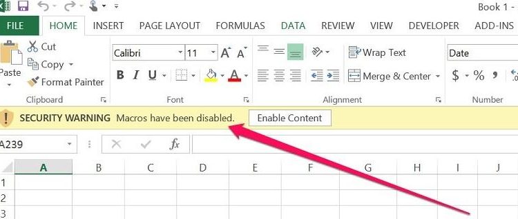 Sửa lỗi macro have been disabled trong Excel