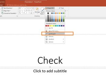Tại sao PowerPoint không có Eyedropper