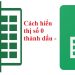 hiển thị số 0 bằng dấu –