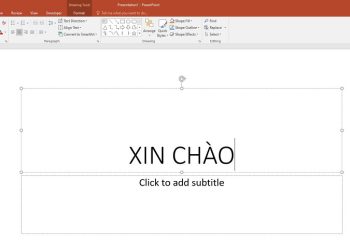 Chữ bị đè lên nhau trong PowerPoint