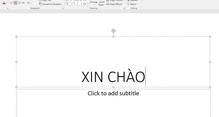 Chữ bị đè lên nhau trong PowerPoint