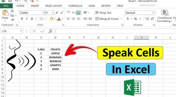 chuyển lời nói thành văn bản trong Excel