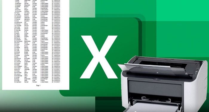 Excel in ra không giống preview